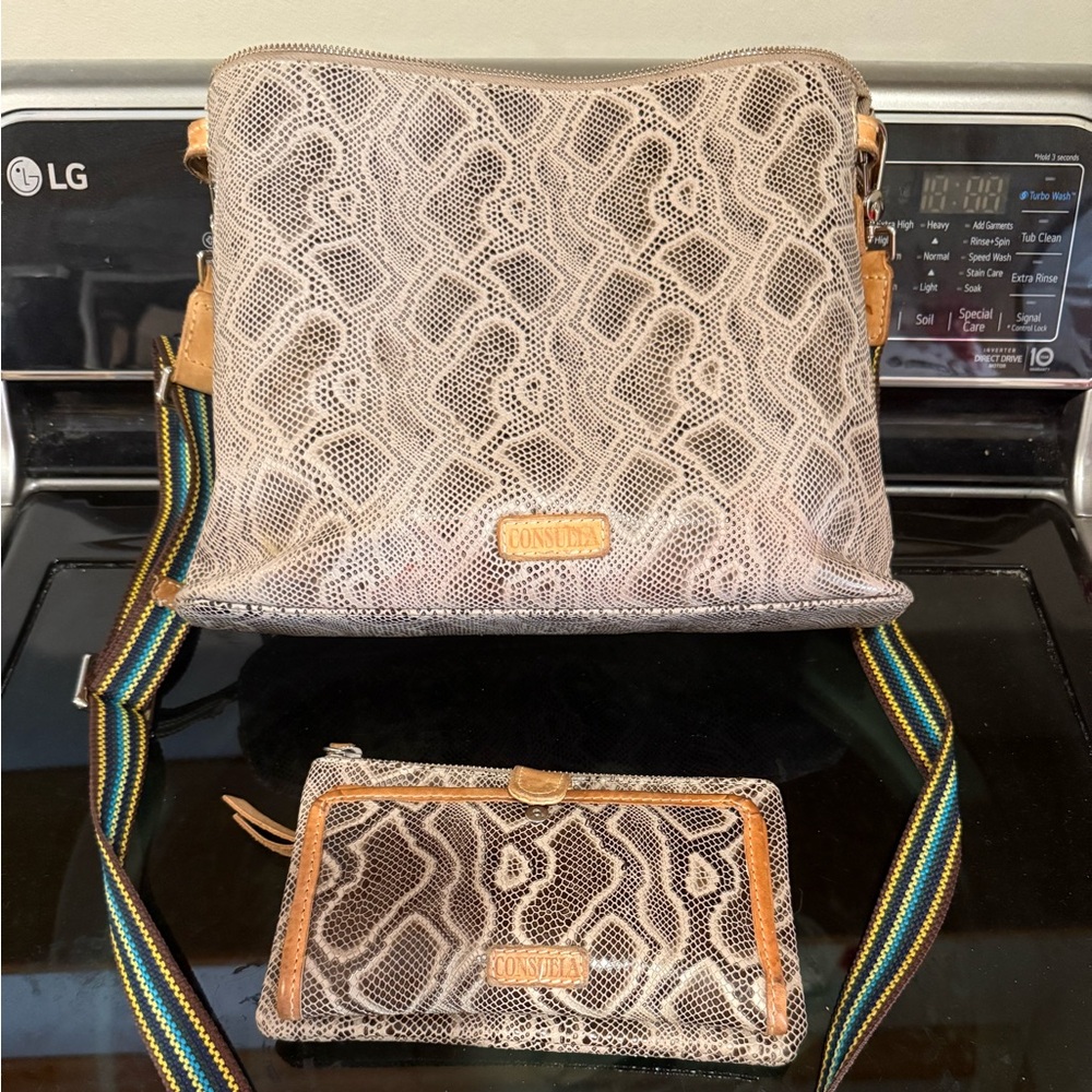 Consuela Brown and Black Crossbody Bags